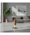 Round side table with marble top and metal base Round side table with marble top and metal base