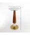 Round side table with marble top and metal base Round side table with marble top and metal base
