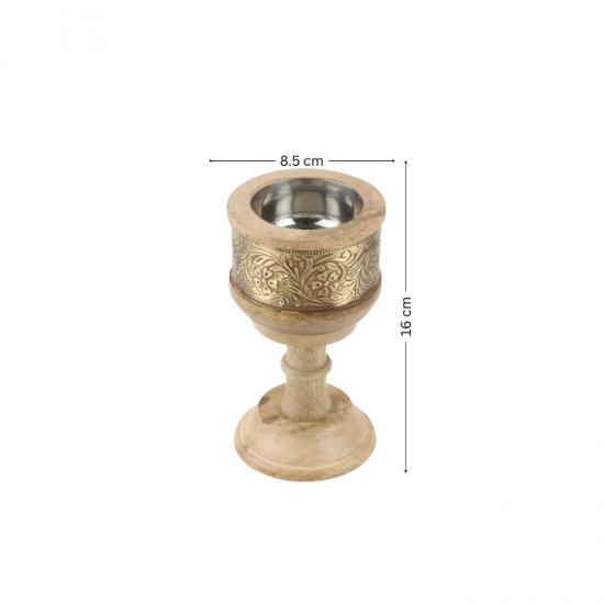 Natural Wood Incense Burner with Engraving 16 cm - 2NN6-07 Natural Wood Incense Burner with Engraving 16 cm - 2NN6-07