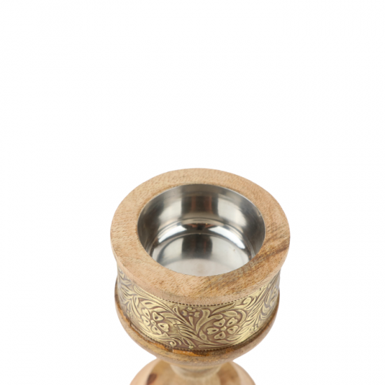 Natural Wood Incense Burner with Engraving 16 cm - 2NN6-07 Natural Wood Incense Burner with Engraving 16 cm - 2NN6-07