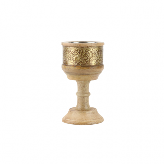 Natural Wood Incense Burner with Engraving 16 cm - 2NN6-07 Natural Wood Incense Burner with Engraving 16 cm - 2NN6-07