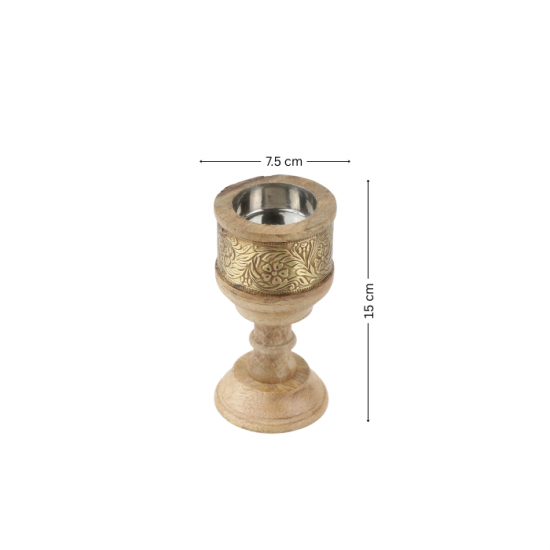 Natural Wood Incense Burner with Engraving 15 cm - 2NN6-08 Natural Wood Incense Burner with Engraving 15 cm - 2NN6-08