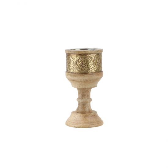 Natural Wood Incense Burner with Engraving 15 cm - 2NN6-08 Natural Wood Incense Burner with Engraving 15 cm - 2NN6-08