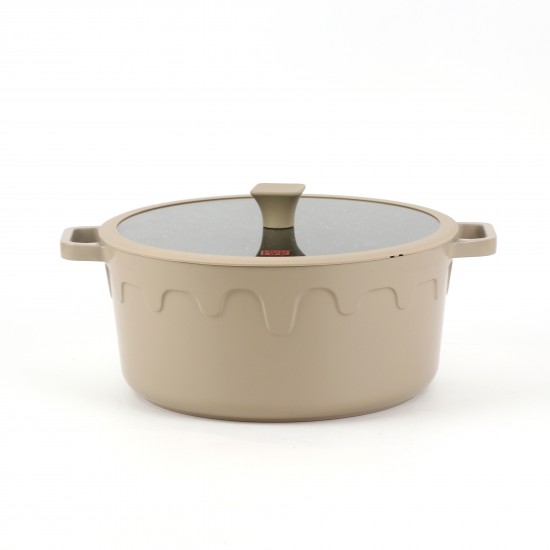 Granite cookware set with a unique design, beige color - 10 pieces - 2S1AA100077