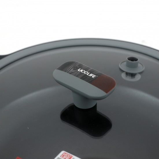 Granite cookware set with a unique design, gray color - 13 pieces - 2S1AA200070