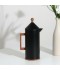 Black Thermos Flask with Wooden Handle and Finish - 1 Liter Black Thermos Flask with Wooden Handle and Finish - 1 Liter