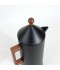 Black Thermos Flask with Wooden Handle and Finish - 1 Liter Black Thermos Flask with Wooden Handle and Finish - 1 Liter