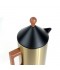Golden Thermos Flask with Wooden Handle - 1 Liter Capacity