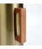 Golden Thermos Flask with Wooden Handle - 1 Liter Capacity