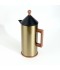 Golden Thermos Flask with Wooden Handle - 1 Liter Capacity