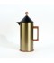 Golden Thermos Flask with Wooden Handle - 1 Liter Capacity