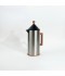 Modern design silver thermos flask with wooden handle and finish - 0.6 liter capacity