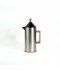 Modern design silver thermos flask with wooden handle and finish - 0.6 liter capacity
