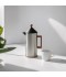 Modern design silver thermos flask with wooden handle and finish - 0.6 liter capacity
