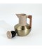 Luxury stainless steel tea and coffee thermos, gold-black color, 1 liter capacity