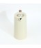 Modern design stainless steel thermos, beige color, with a handle and wooden finish, capacity 1 liter