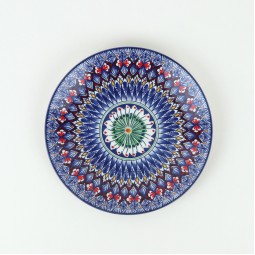 Colorful Geometric Pattern Ceramic Dish - 8.25"