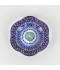 Ceramic deep plate with colorful geometric patterns - 7 inches