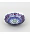 Ceramic deep plate with colorful geometric patterns - 7 inches