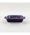 Deep Square Ceramic Bowl with Colorful Geometric Pattern - 7.5"