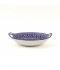 Ceramic deep plate with colorful geometric patterns - 9 inches