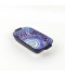 Deep rectangular ceramic bowl decorated with colorful geometric patterns - 9 inches