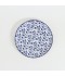 Round plate decorated with blue roses - 22 cm
