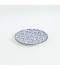 Round plate decorated with blue roses - 22 cm
