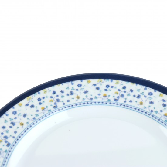 Luxury melamine plate with blue decoration - 8 cm