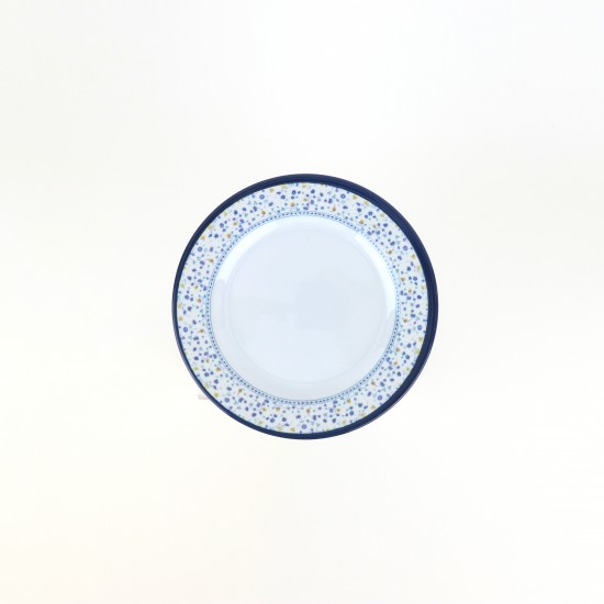 Luxury melamine plate with blue decoration - 8 cm