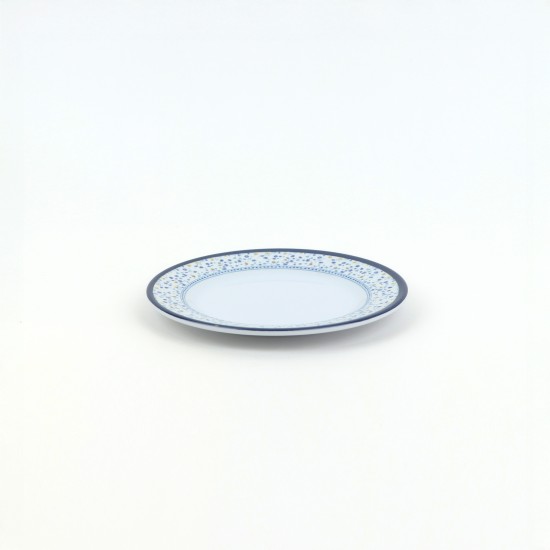 Luxury melamine plate with blue decoration - 8 cm