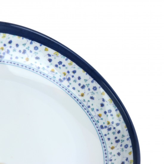 Premium Melamine Bowl with Blue Embossing - 18 x 4 cm