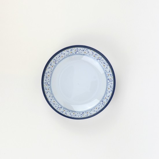 Premium Melamine Bowl with Blue Embossing - 18 x 4 cm