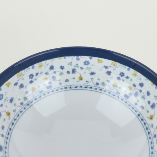 Premium Melamine Bowl with Blue Embossing - 20 x 8 cm