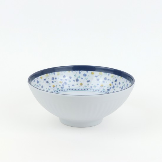 Premium Melamine Bowl with Blue Embossing - 20 x 8 cm