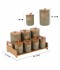 طقم علب بهارات سيراميك 7 قطعة و حامل خشبي - 2SS1-R01-014 طقم علب بهارات سيراميك 7 قطعة و حامل خشبي - 2SS1-R01-014