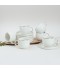 Porcelain Coffee Cup Set - White with Gold Line - 6 Pieces with Serving Plate Porcelain Coffee Cup Set - White with Gold Line - 6 Pieces with Serving Plate