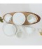 Porcelain Coffee Cup Set - White with Gold Line - 6 Pieces with Serving Plate Porcelain Coffee Cup Set - White with Gold Line - 6 Pieces with Serving Plate