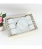 Porcelain Coffee Cup Set - White with Gold Line - 6 Pieces with Serving Plate Porcelain Coffee Cup Set - White with Gold Line - 6 Pieces with Serving Plate