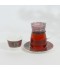 طقم شاي وقهوة - 36 قطعة - فخم بزخارف ملونه و تصميم فاخر بخطوط ذهبية - 2SS1-T01-075