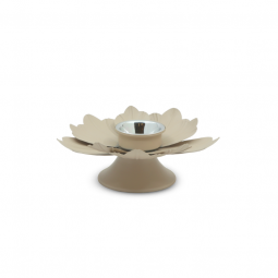 Beige metal rose-shaped incense burner - 2SS10-067