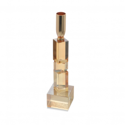 Honey and gold crystal candlestick - 2SS9-950