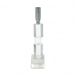 Clear and Silver Crystal Candlestick - 2SS9-951