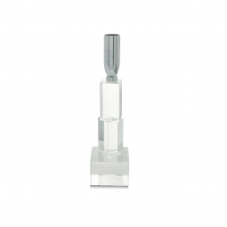 Clear and Silver Crystal Candlestick - 2SS9-953