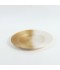 Luxury Glass Serving Platter - Gold and White - 10.5"