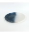 Luxury Glass Serving Platter - Blue and White - 13"
