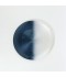 Luxury Glass Serving Platter - Blue and White - 10"