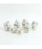 Blue Rose Decorated Porcelain Coffee Cup Set - 12 Pieces