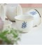 Blue Rose Decorated Porcelain Coffee Cup Set - 12 Pieces