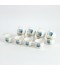 Green Rose Decorated Porcelain Coffee Cup Set - 12 Pieces
